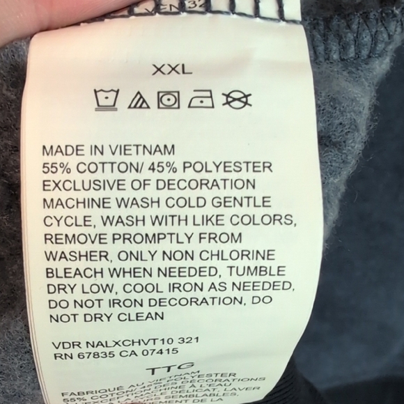 Nautica Men's Heather Navy Blue Crewneck Sweatshirt With Pocket - Picture 8 of 8